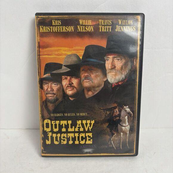 Outlaw Justice DVD   Kristofferson  Willie Nelson  Travis Tritt  Waylon Jennings - Picture 1 of 4